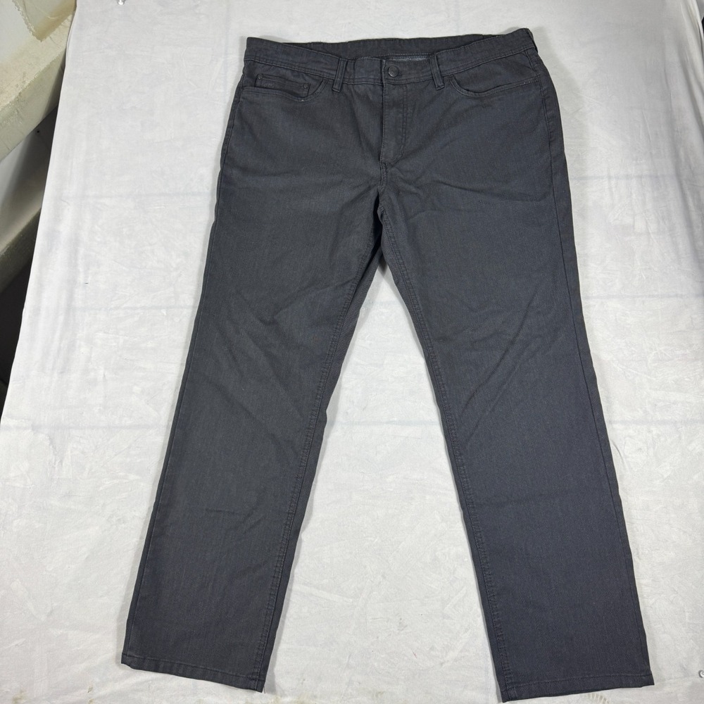 English Laundry Mens Straight Jeans Dark Gray Regular Fit Stretch Comfort 38x32